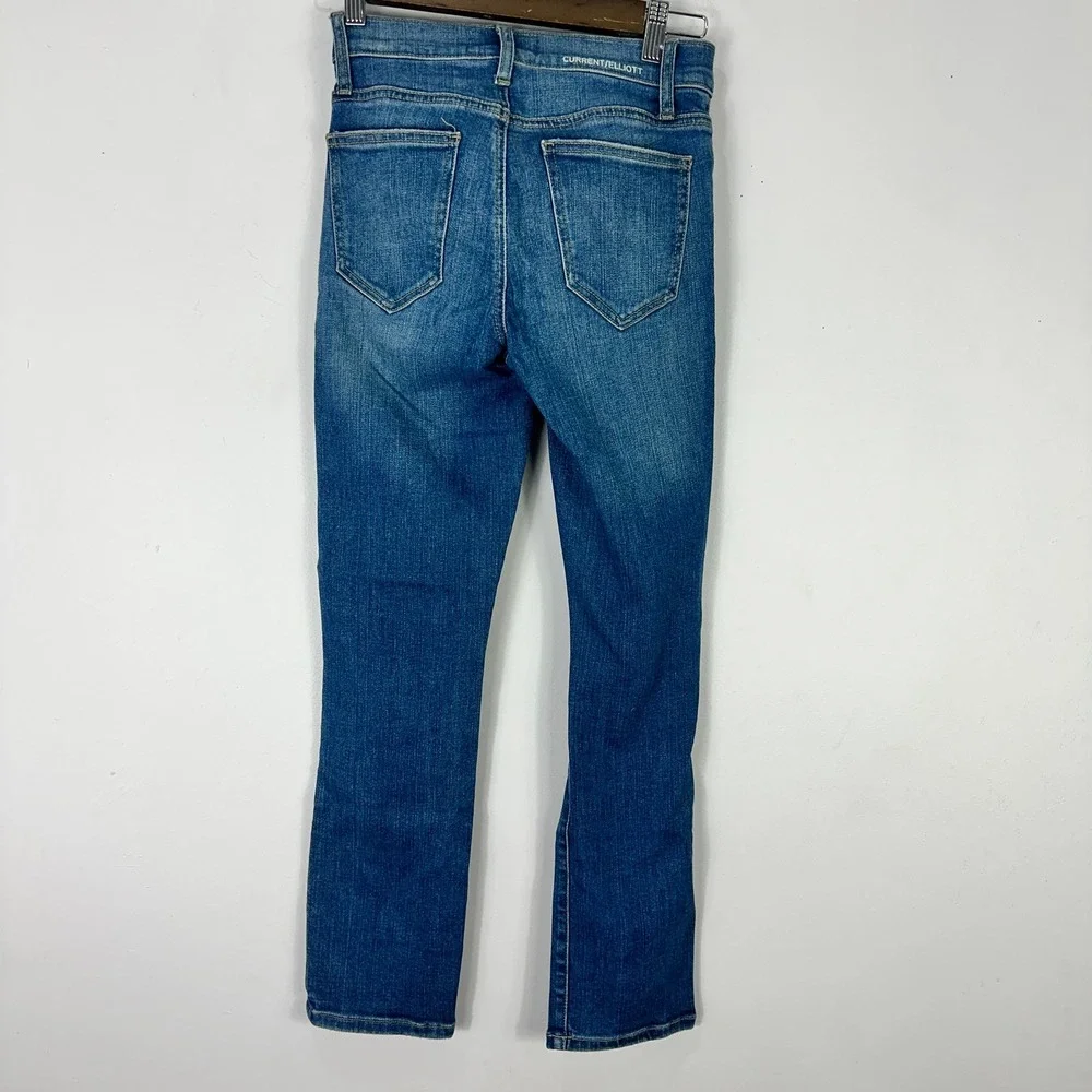 Current Elliott Jeans 23 Distressed Mid Rise Skinny Stretch Denim Y2K Minimalist